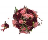 Букет и бутоньерка, комплект № 15