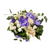 букет с тюльпанами и орхидеями на 8 марта купить на павелецкой